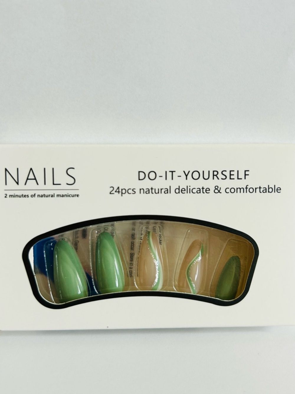 Jade green style press on